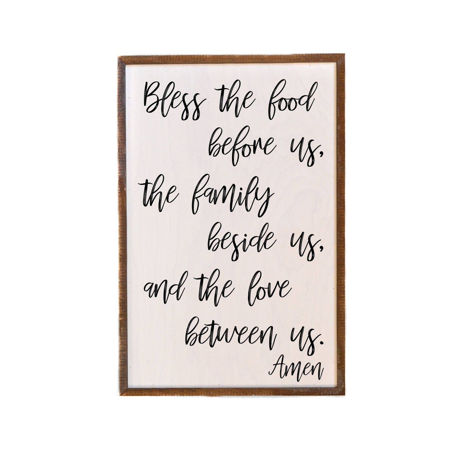 12x18 Bless The Food Before Us Table Prayer Wooden Signs