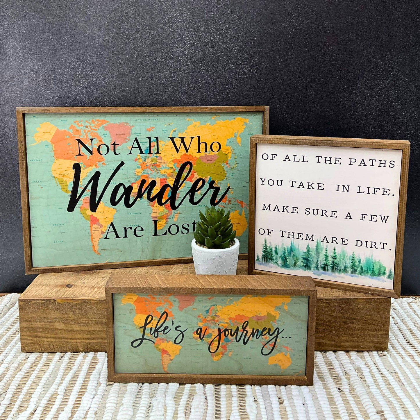 12x6 Life's A Journey Map Sign - DW015