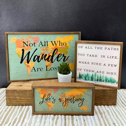 12x6 Life's A Journey Map Sign - DW015